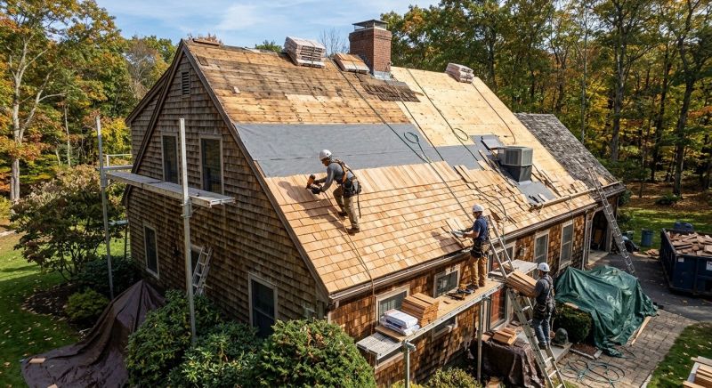 Wood Shingle Roof Replacement