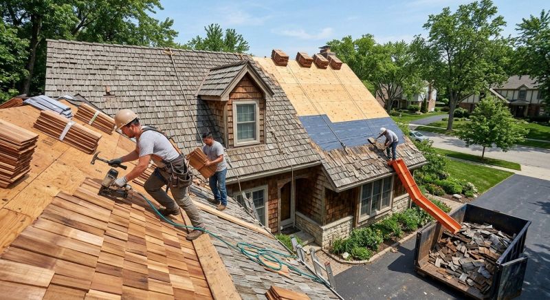 Wood Shake Roof Replacement in Huntington, VT