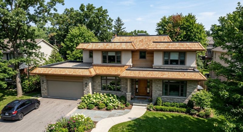 Cedar Shake Roof Construction in Huntington, VT