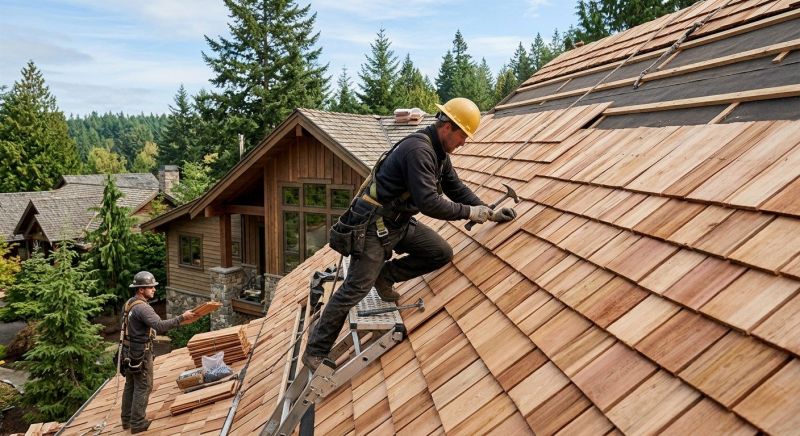 Cedar Shake Roof Construction in Lamoille County, VT