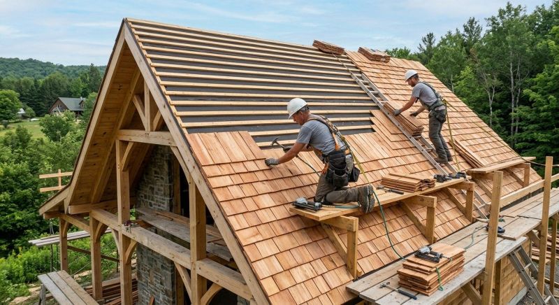 Cedar Shake Roof Construction in Lamoille County, VT