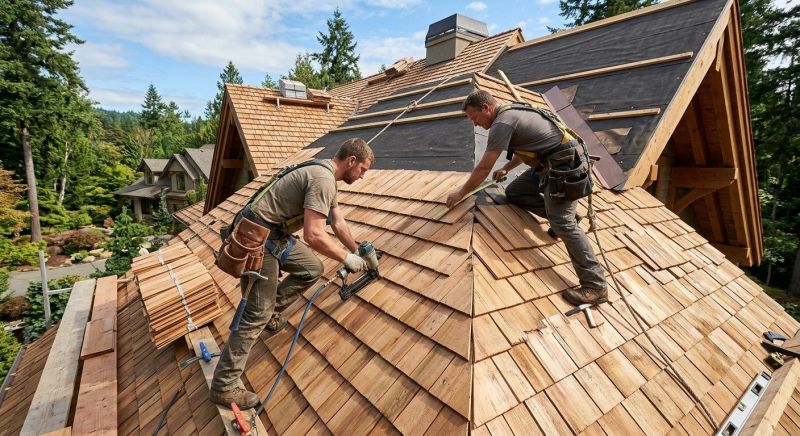 Cedar Shake Roof Construction in Plainfield, VT