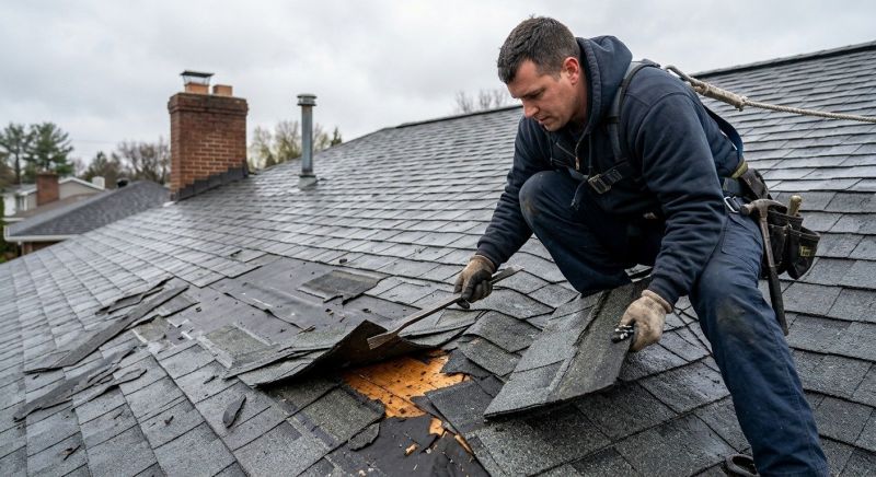 Damaged Roof Replacement in Morrisville, VT