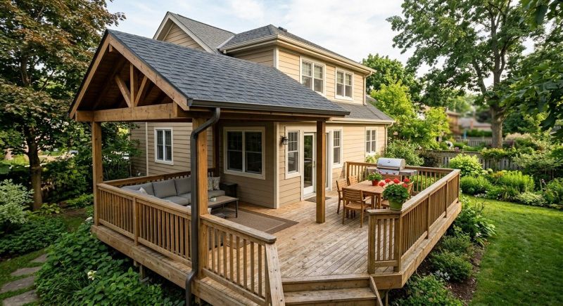 Deck Roof Construction in Stowe, VT