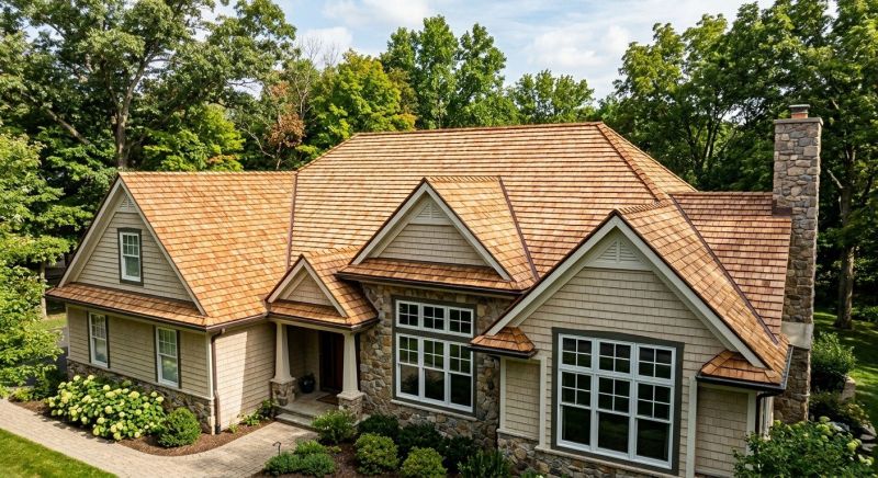 Natural Wood Roof Installation in Stowe, VT