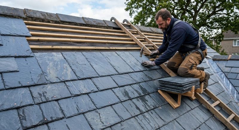 Slate Roof Installation in Lowell, VT