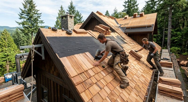 Wood Roofing Installation in Lowell, VT
