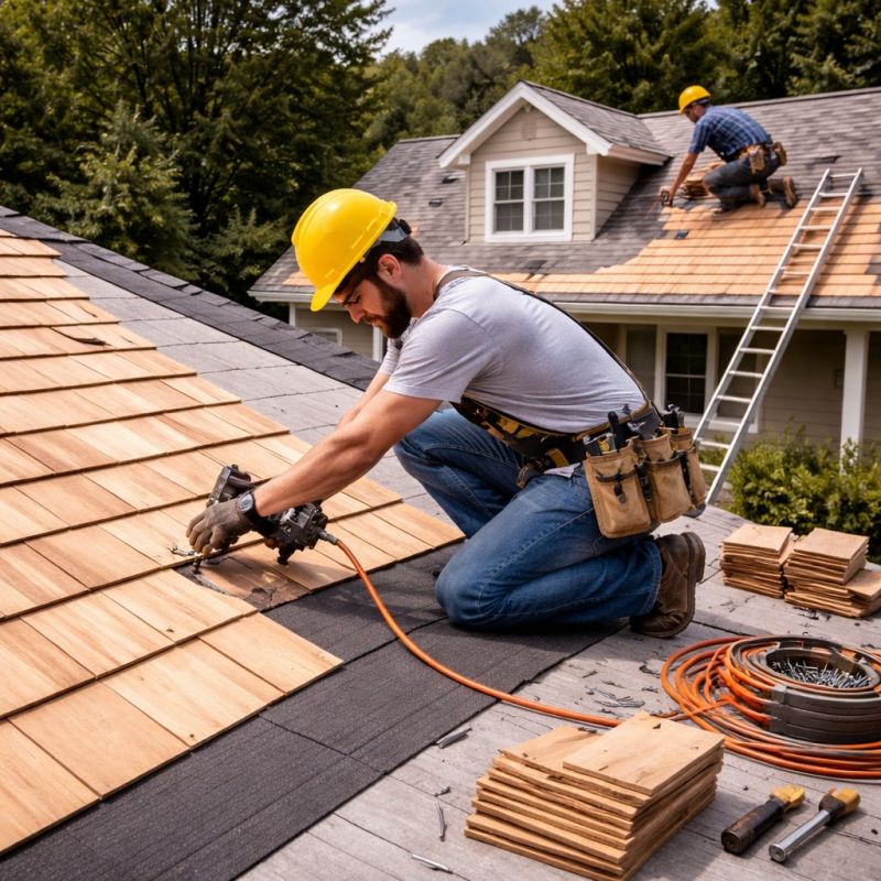 Wood Roofing Installation in Marshfield, VT