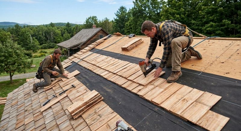 Wood Roofing Installation in Morrisville, VT